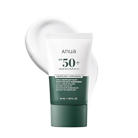 ANUA HEARTLEAF SILKY MOISTURE SUNSCREEN 50ML amazon