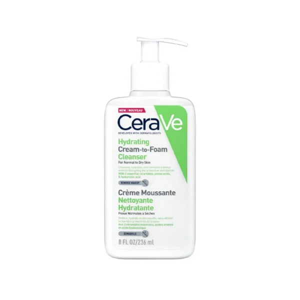CeraVe Hydrating Cream to Foam Cleanser 236ml Normal To Dry Skin