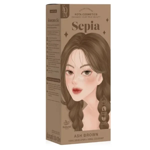 Kota Cosmetics Whisper Hair Color - Ash Brown (100ml)