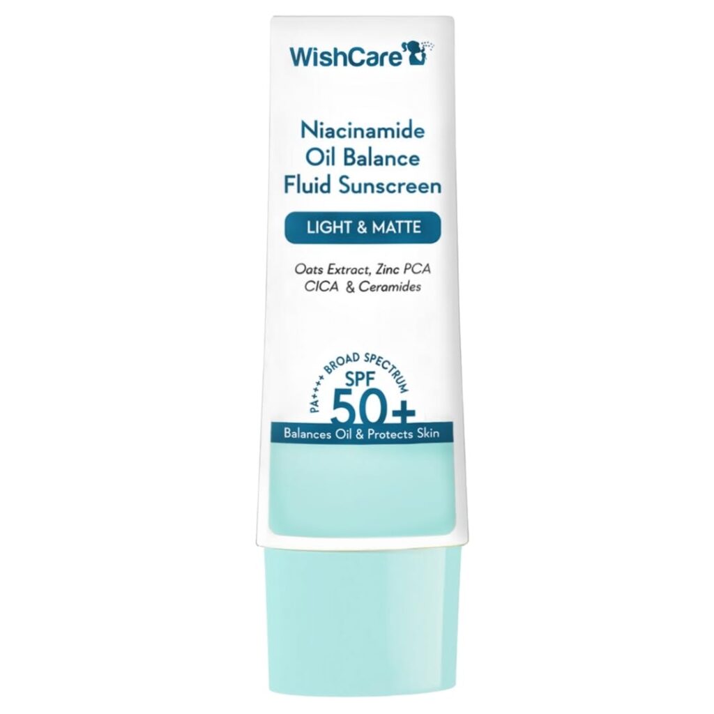 WishCare 5% Niacinamide Oil Balance Fluid Light & Matte Sunscreen SPF 50 PA++++ 50ml