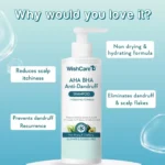 Wishcare AHA BHA Anti-Dandruff Shampoo Hydrating Formula – 250ml - Image 2