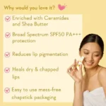 Wish Care Ceramide Natural Lip Balm SPF50 5g - Image 2