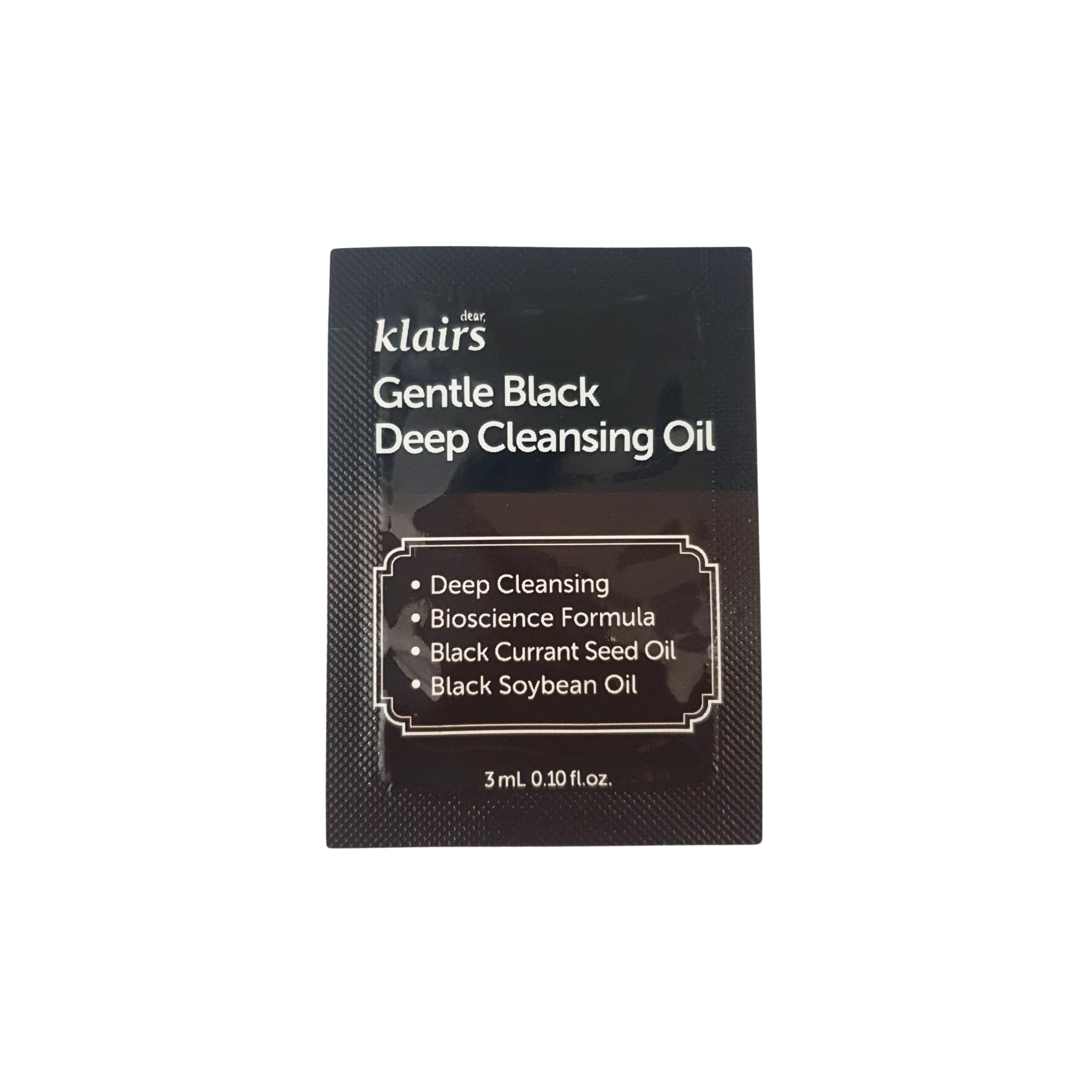 cleansing-oil-3ml-1-1.png Klairs Gentle Black Deep Cleansing Oil 3ml ( Get 3 pcs ) - Image 1