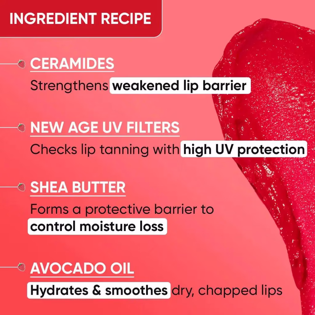 Dot & Key Barrier Repair Hydrating Lip Balm SPF 50+ Strawberry Red Tinted 4.5g