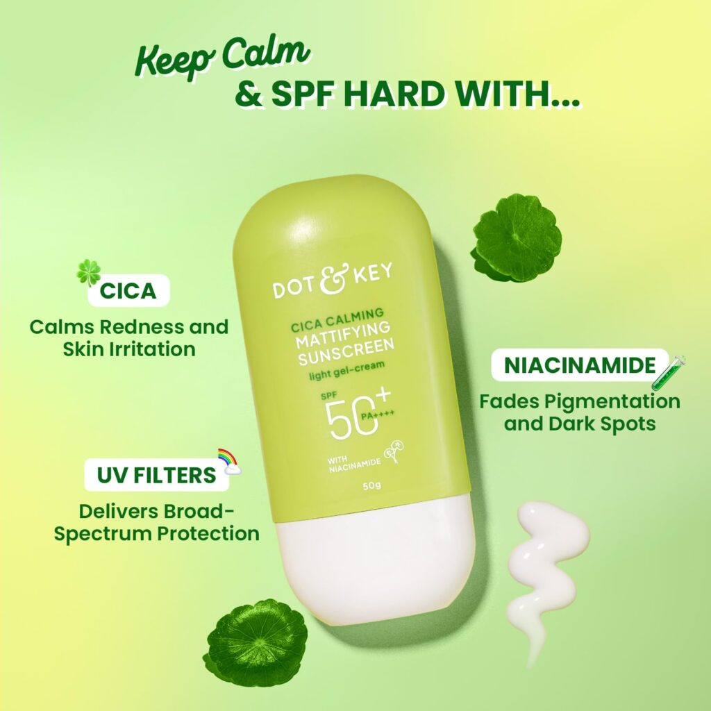 DOT and KEY Cica Calming Mattifying Sunscreen SPF 50+ PA++++ 50g