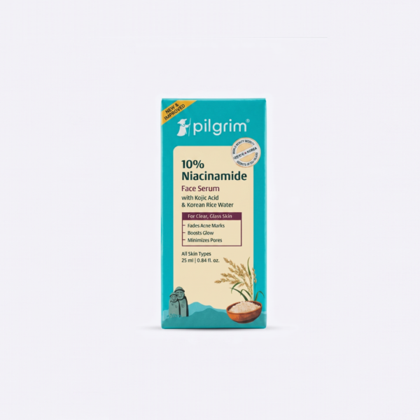 Pilgrim 10% Niacinamide Face Serum for Clear, Glass Skin with Kojic Acid And Korean Rice Water 30ml.