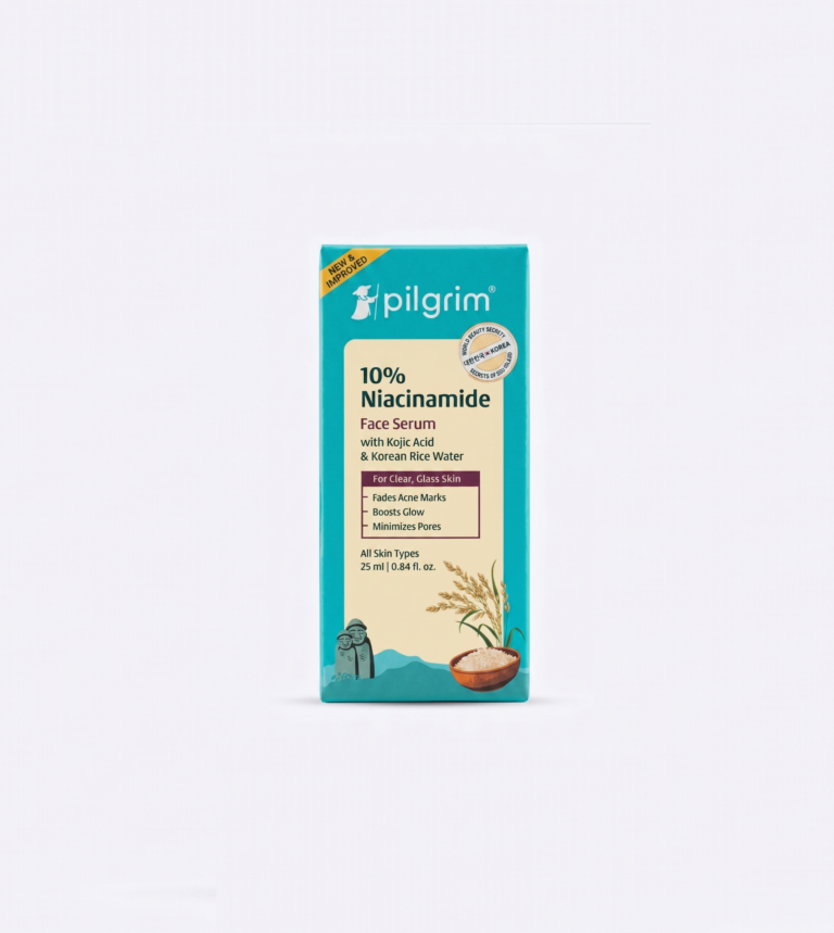 Pilgrim 10% Niacinamide Face Serum for Clear, Glass Skin with Kojic Acid And Korean Rice Water 30ml.