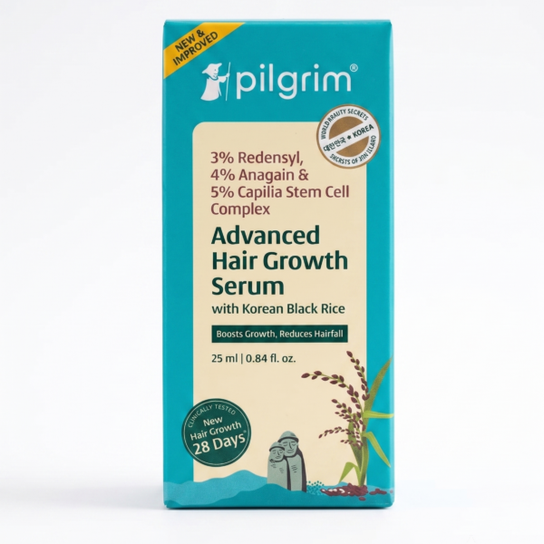 Pilgrim Advanced Hair Growth Serum with 3% Redensyl, 4% Anagain And 5% Capilia Stem Cell 25ml